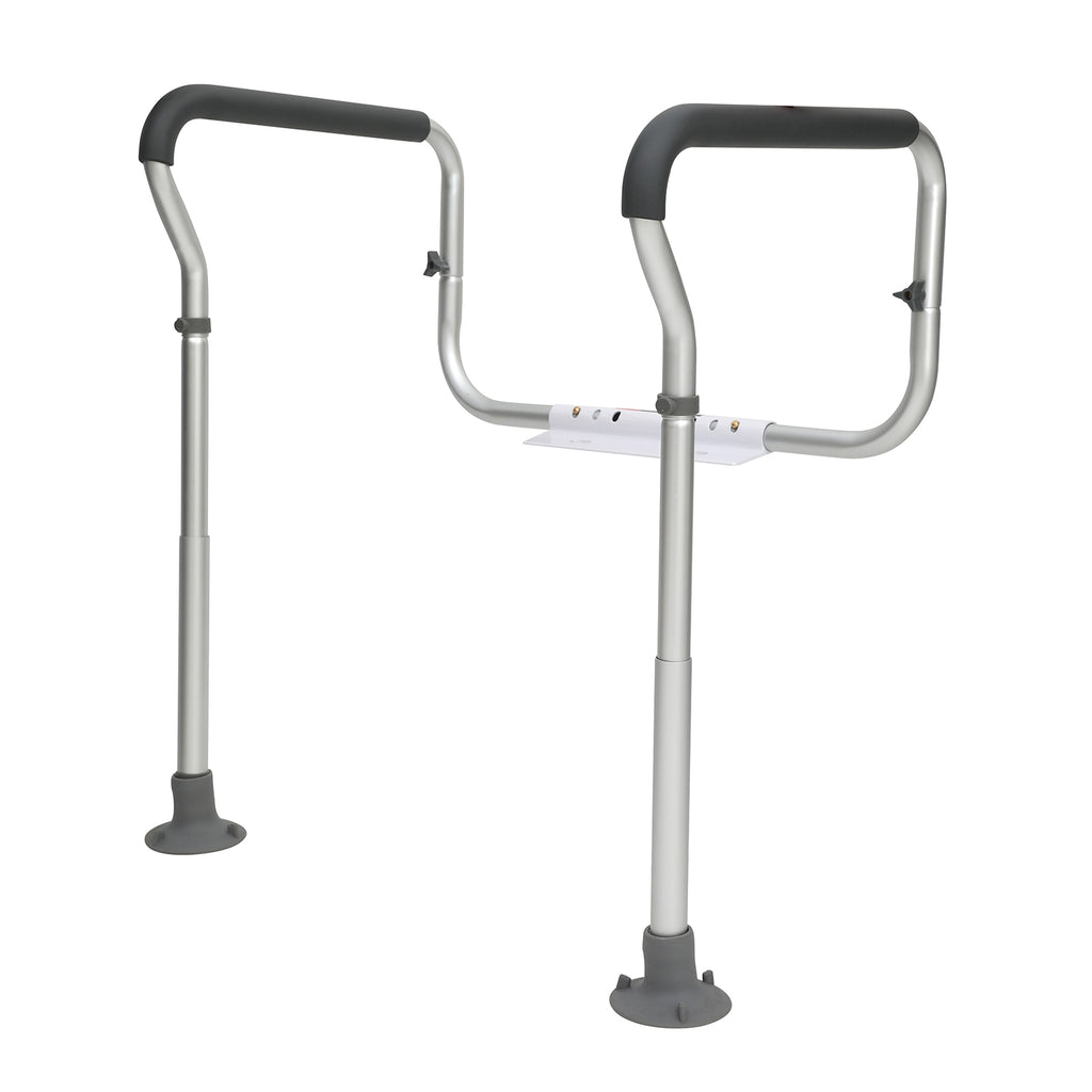 Adjustable Toilet Safety Rails with Padded Armrests