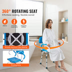 Sliding Tub Transfer Bench with 360° Swivel Seat