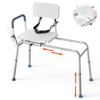 Sliding Tub Transfer Bench with Arms & Backrest