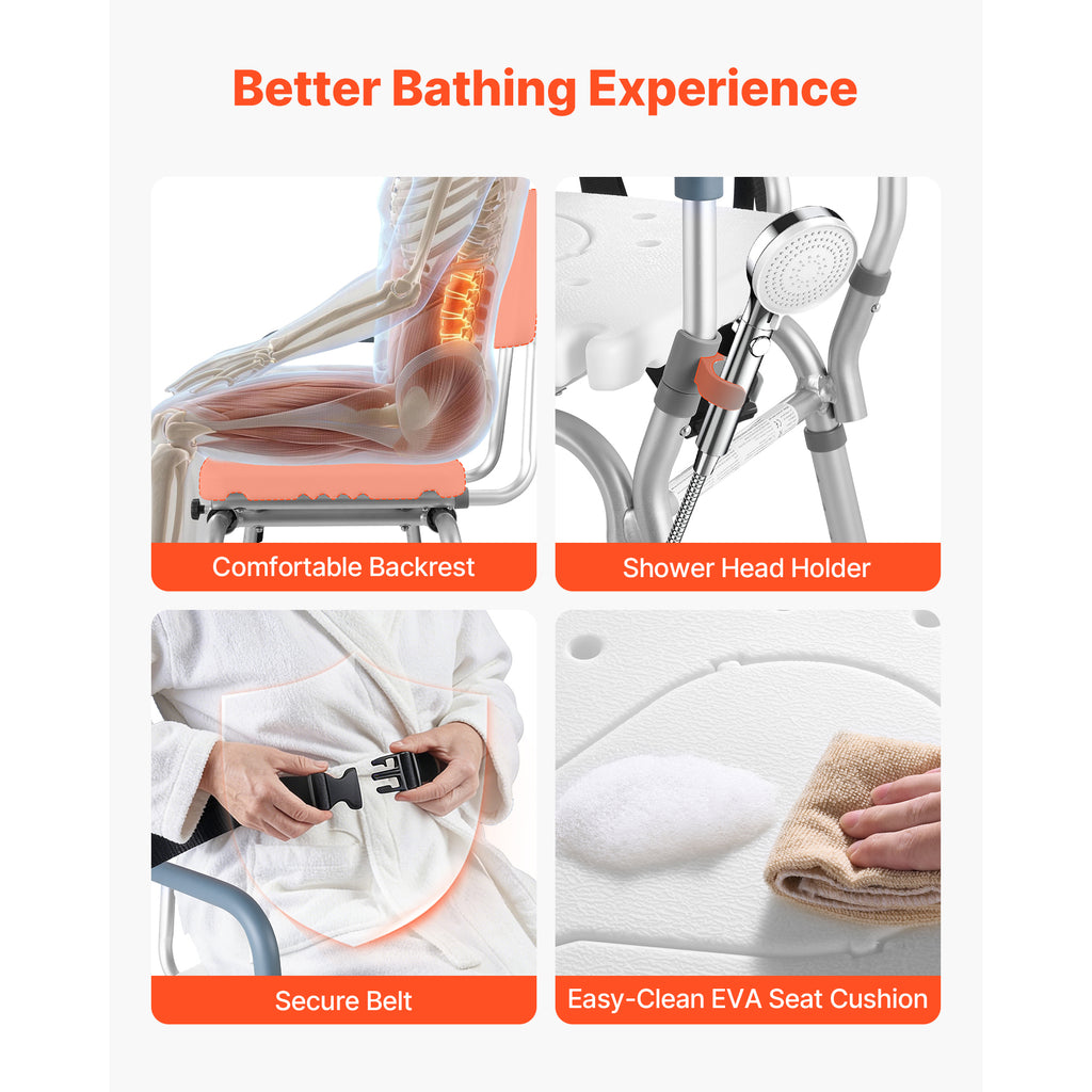 Sliding Tub Transfer Bench with Arms & Backrest