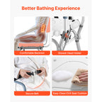 Sliding Tub Transfer Bench with Arms & Backrest