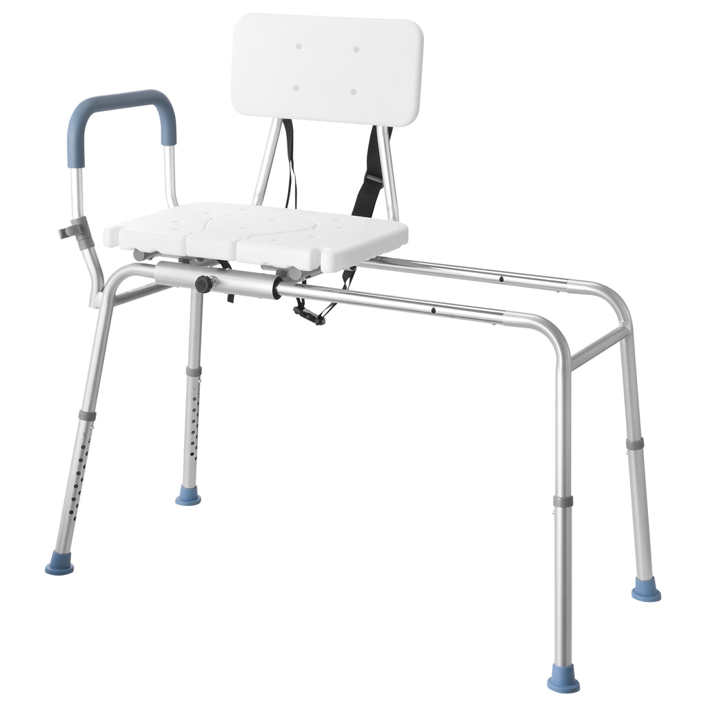 Sliding Tub Transfer Bench with Arms & Backrest