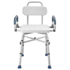 Heavy-Duty Swivel Shower Chair with Arms and Back
