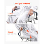 Heavy-Duty Swivel Shower Chair with Arms and Back