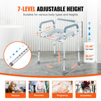 Adjustable Bedside Commode Chair with Padded Seat