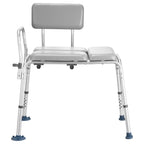 Tub Transfer Bench with Padded Seat & Reversible Backrest