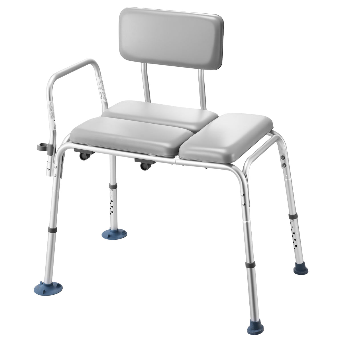 Tub Transfer Bench with Padded Seat & Reversible Backrest