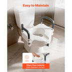 5-Inch Raised Toilet Seat with Padded Arms