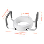 3.5-Inch Raised Toilet Seat with Padded Arms