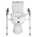 Adjustable 5-Inch Raised Toilet Seat with Padded Arms