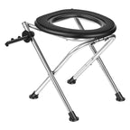 Portable Camping Toilet with Folding Frame