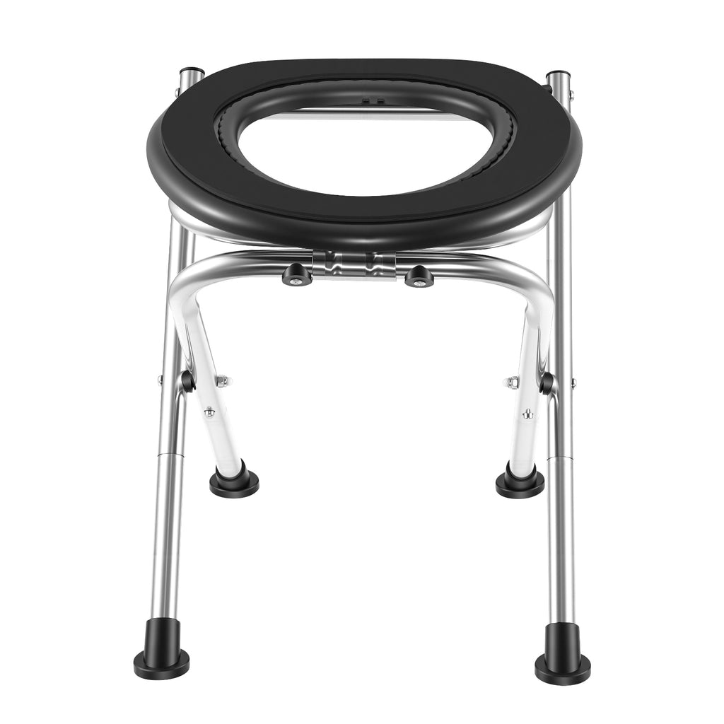 Portable Camping Toilet with Folding Frame