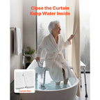 Adjustable Tub Transfer Bench with Arms, Backrest & Curtain Slot