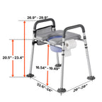 Adjustable 4-in-1 Bedside Commode Chair