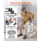 Adjustable 4-in-1 Bedside Commode Chair