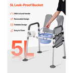 Adjustable 4-in-1 Bedside Commode Chair