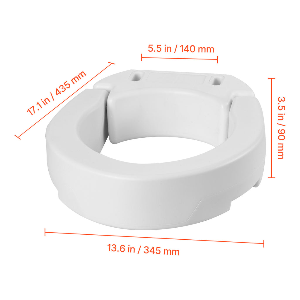 3.5-Inch Lift Raised Toilet Seat Riser