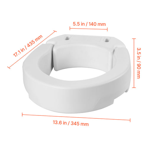 3.5-Inch Lift Raised Toilet Seat Riser