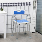 Adjustable Padded Shower Chair with Arms & Back