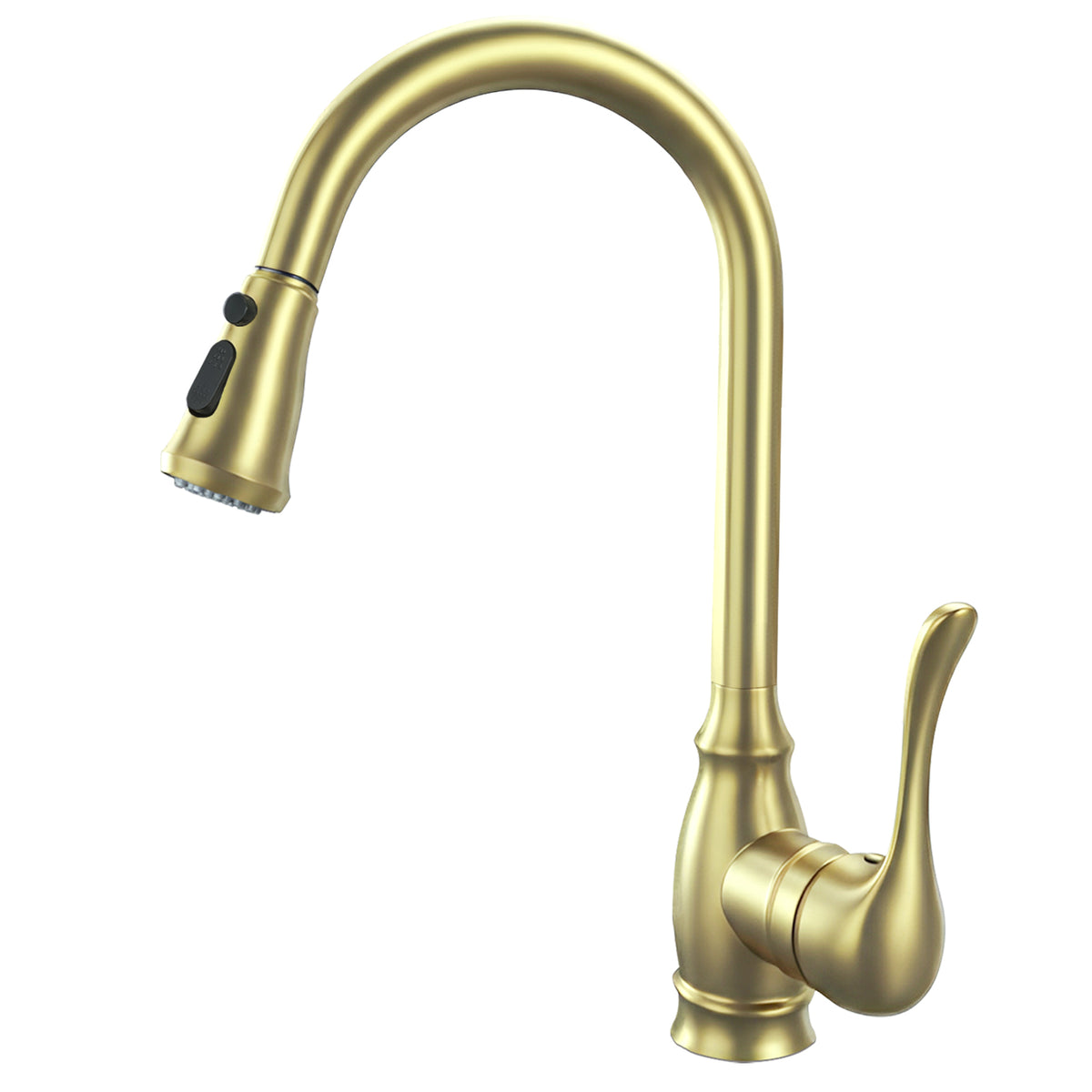 IJDD Pull Down Kitchen Faucet for Home Kitchens, Matte Black