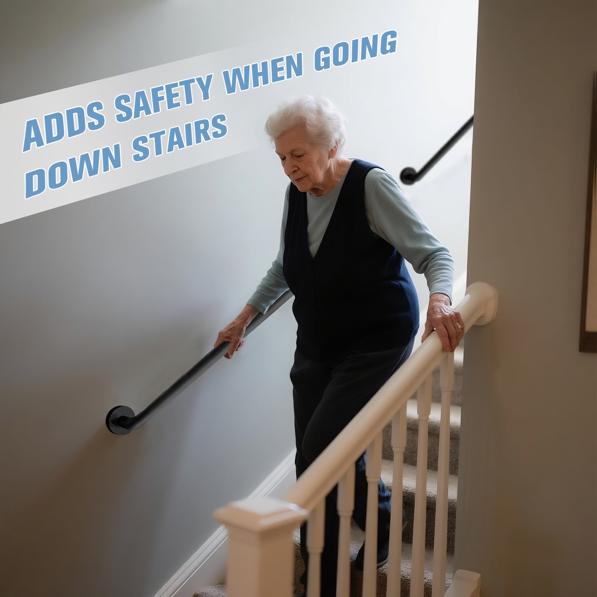 1.25'' Stainless Steel Safety Grab Bars for Bathtub and Showers with Knurled Grip