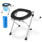 Portable Camping Toilet with Folding Frame