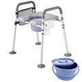 Adjustable 4-in-1 Bedside Commode Chair