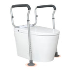 Adjustable Toilet Safety Rails with Padded Armrests