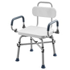Heavy-Duty Swivel Shower Chair with Arms and Back