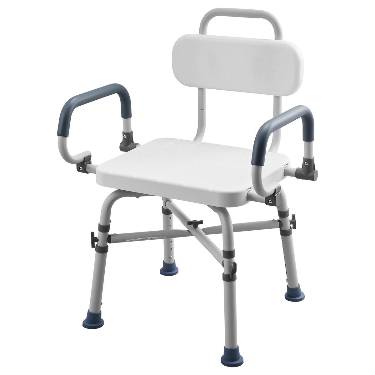 Heavy-Duty Swivel Shower Chair with Arms and Back