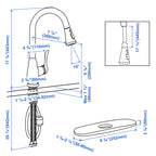 IJDD Pull Down Kitchen Faucet for Home Kitchens, Matte Black