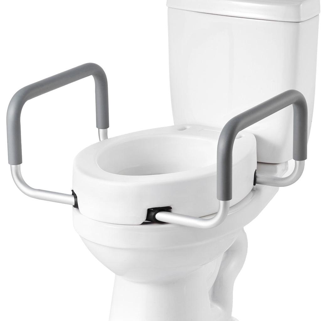 3.5-Inch Raised Toilet Seat with Padded Arms