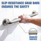 1'' Brushed Nickel Shower Grab Bars for Seniors