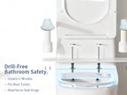 IJDD 22.2‘’ Toilet Safety Rails for Seniors with Flip-Up Armrest, 450lbs Capacity, FS02-MTFS01