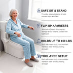 Toilet Safety Rails for Seniors with Flip-Up Armrests