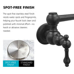 IJDD Wall-Mounted Kitchen Faucet (Suitable for Large Pots and Cookware), Black